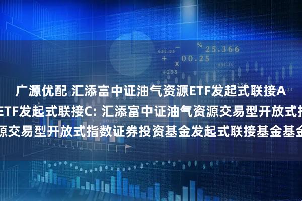 广源优配 汇添富中证油气资源ETF发起式联接A,汇添富中证油气资源ETF发起式联接C: 汇添富中证油气资源交易型开放式指数证券投资基金发起式联接基金基金合同生效公告