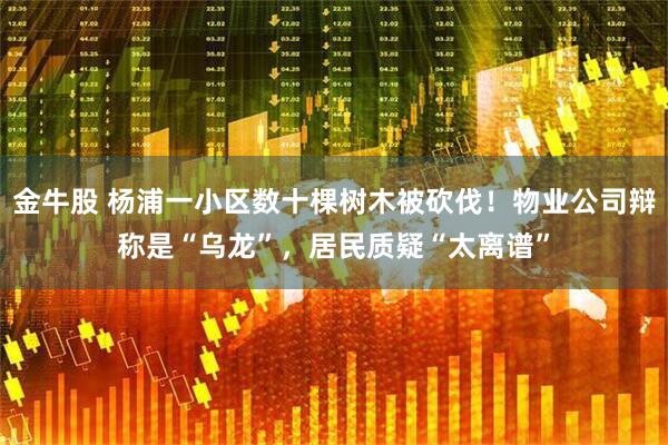 金牛股 杨浦一小区数十棵树木被砍伐！物业公司辩称是“乌龙”，居民质疑“太离谱”